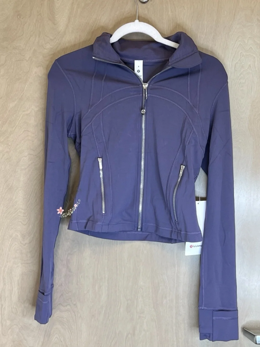 Lululemon Nulu Cropped Define Jacket Grape Mist Size 8